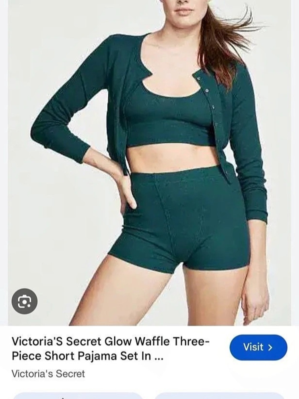 Victoria's Secret Waffle knit Three-Piece Short XS